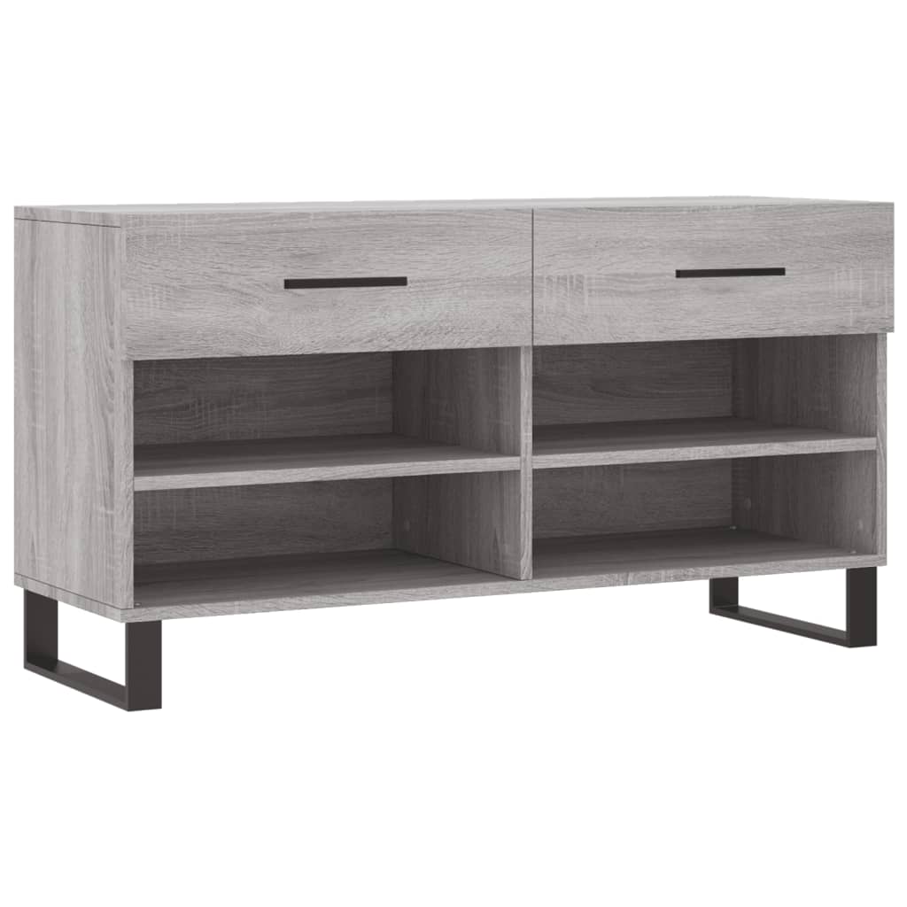 Shoe Bench Grey Sonoma 102x35x55 cm Wood Material