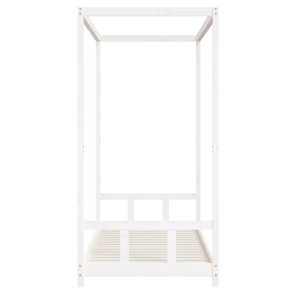 Children's bed white 90x200 cm solid pine wood
