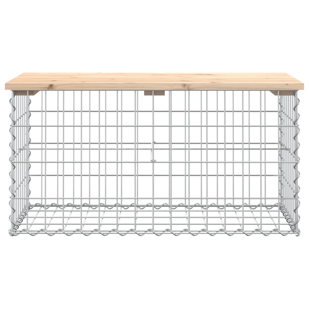 Garden bench made of gabions 83x44x42 cm solid pine wood