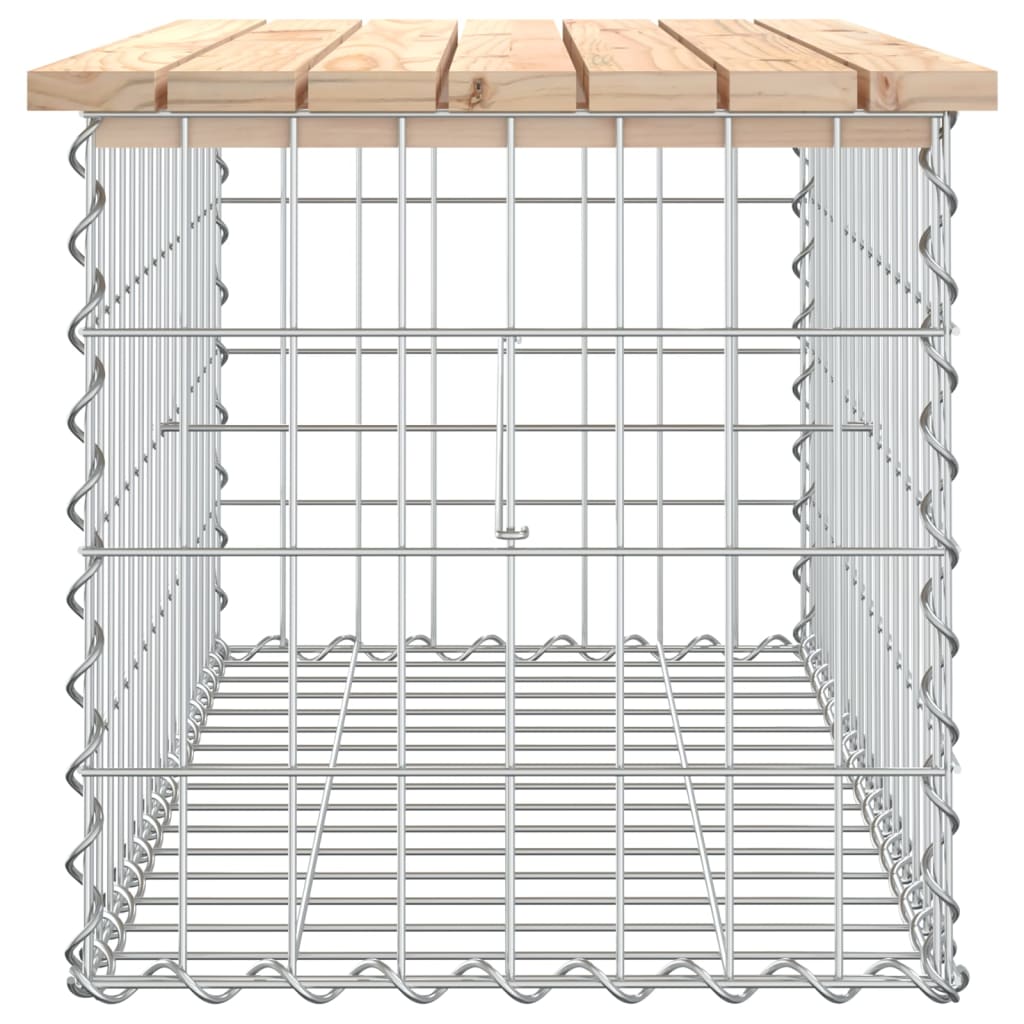 Garden bench made of gabions 83x44x42 cm solid pine wood