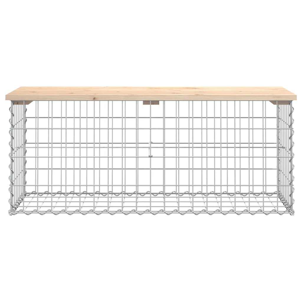 Garden bench made of gabions 103x44x42 cm solid pine wood