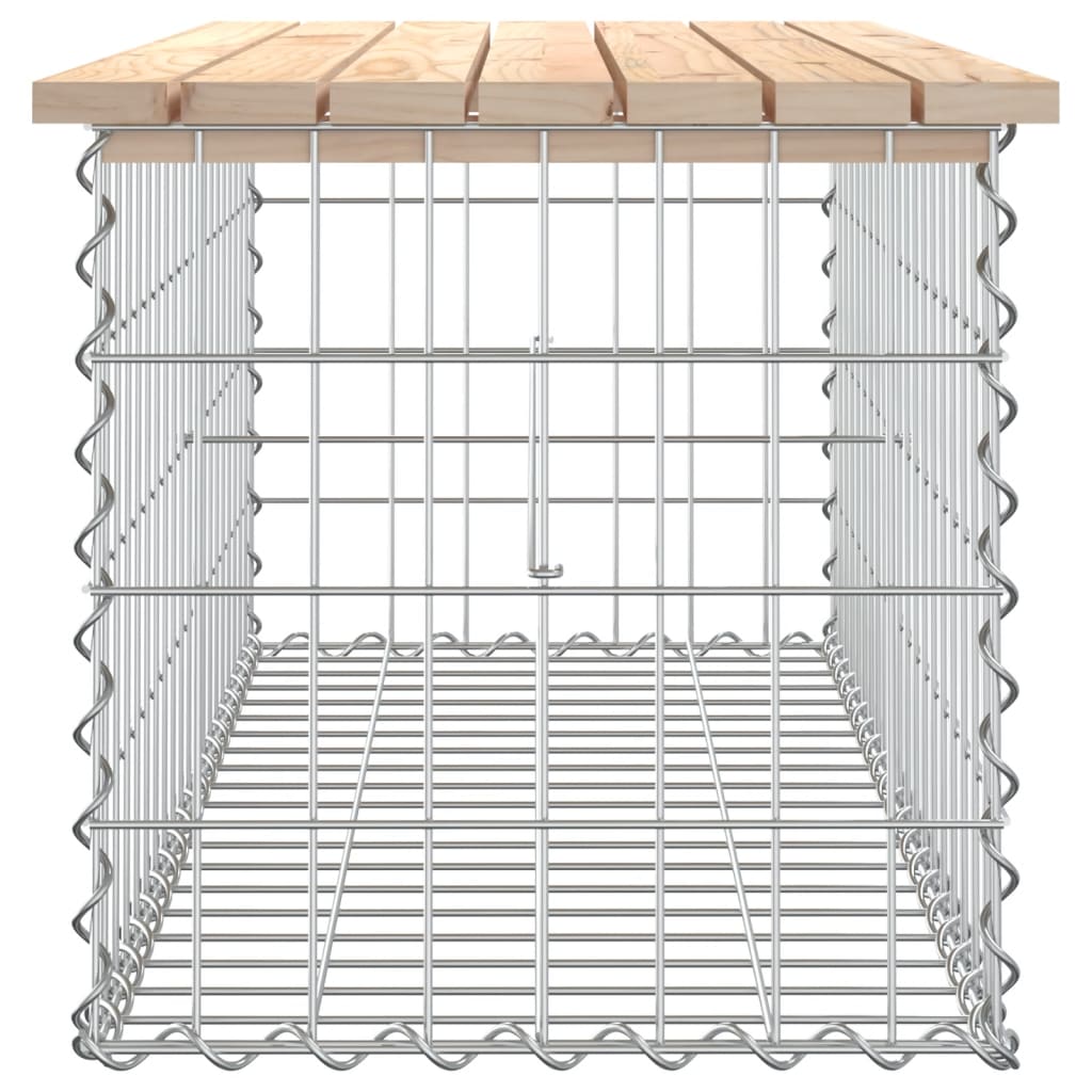 Garden bench made of gabions 103x44x42 cm solid pine wood