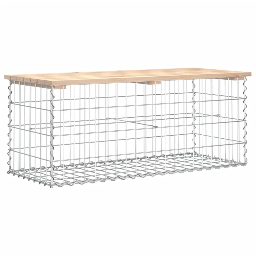 Garden bench made of gabions 103x44x42 cm solid pine wood