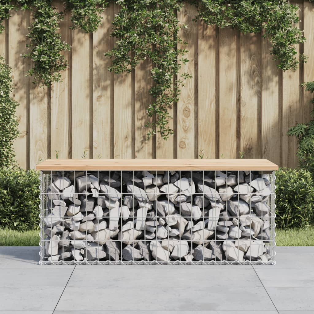 Garden bench made of gabions 103x44x42 cm solid pine wood