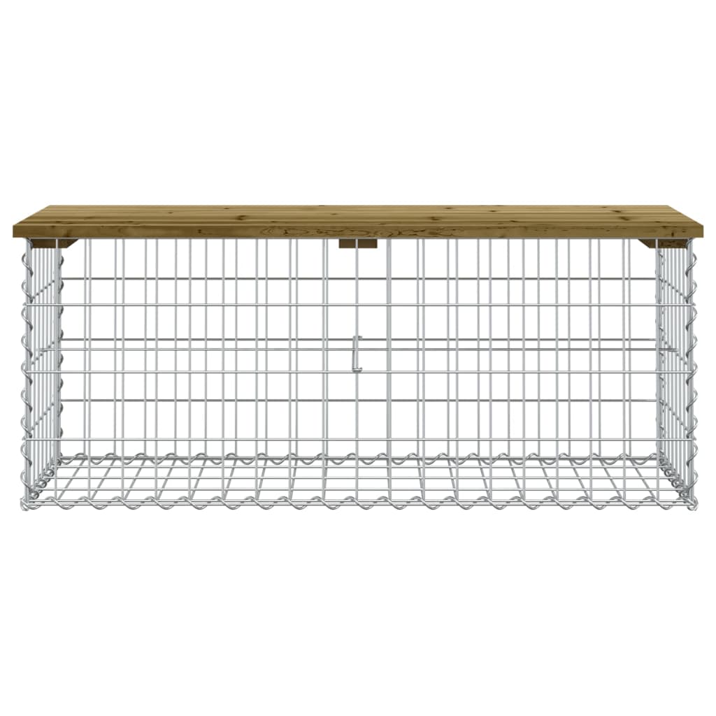 Garden bench made of gabions 103x44x42 cm pinewood impregnated