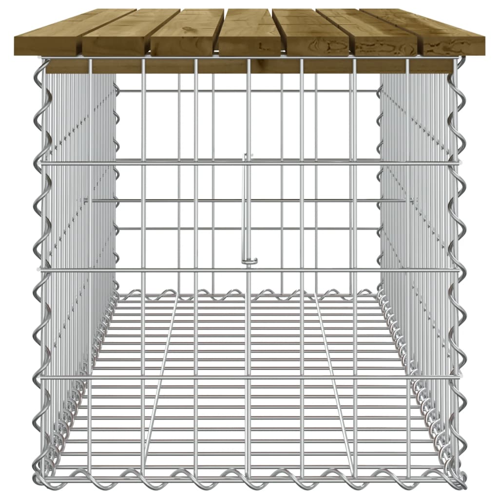 Garden bench made of gabions 103x44x42 cm pinewood impregnated
