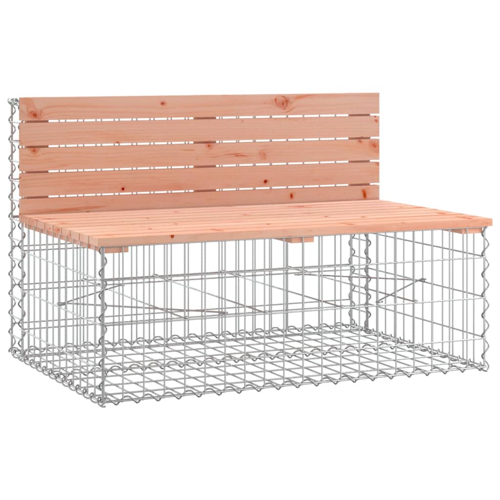 Garden bench made of gabions 103x70x65 cm solid Douglas fir wood