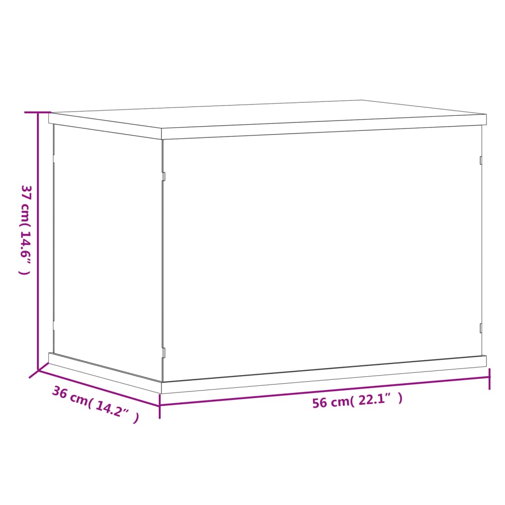 Display cabinet transparent 56x36x37 cm acrylic