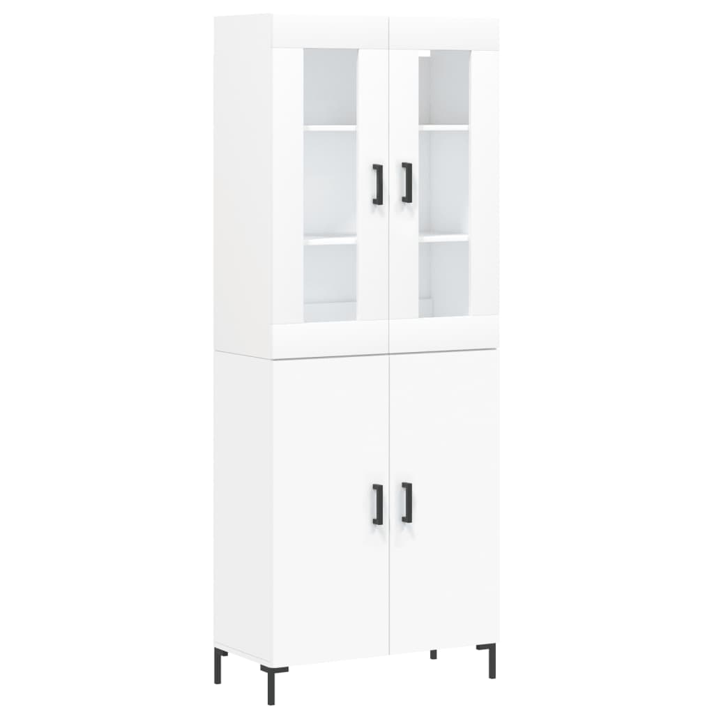 Highboard Weiß 69,5x34x180 cm Holzwerkstoff