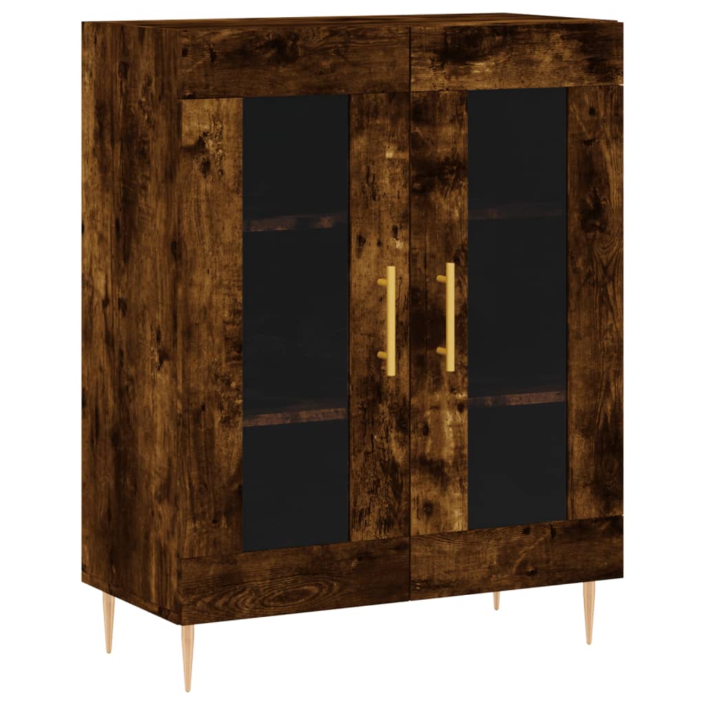 Highboard Räuchereiche 69,5x34x180 cm Holzwerkstoff