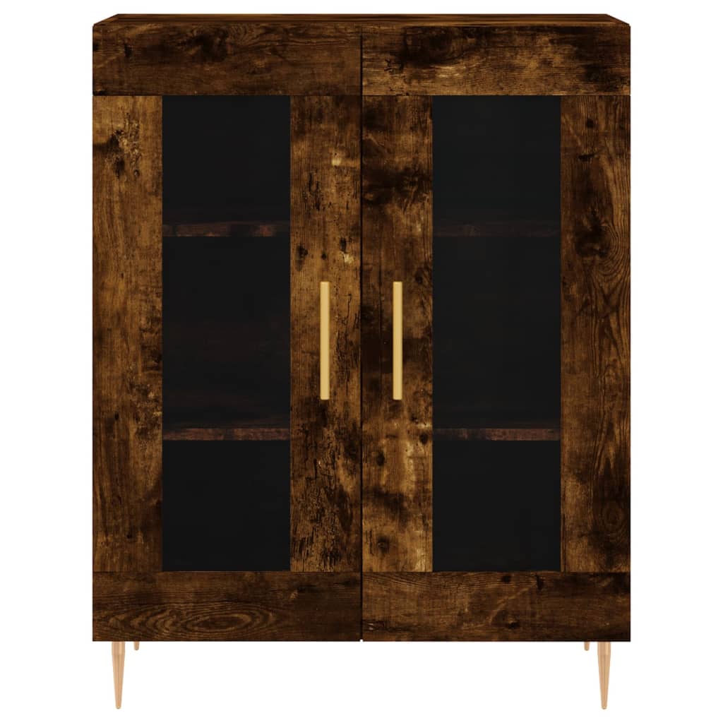 Highboard Räuchereiche 69,5x34x180 cm Holzwerkstoff