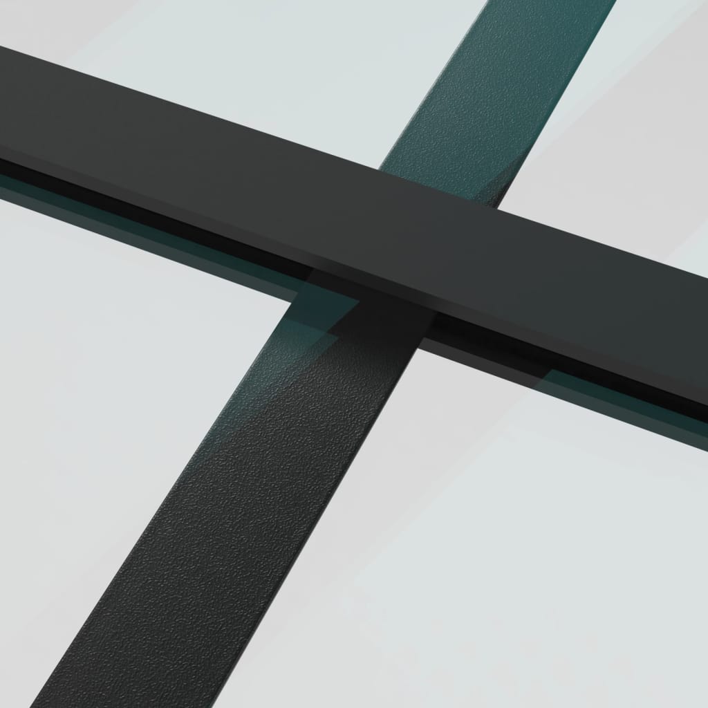 Innentür 102,5x201,5 cm Schwarz Mattglas und Aluminium