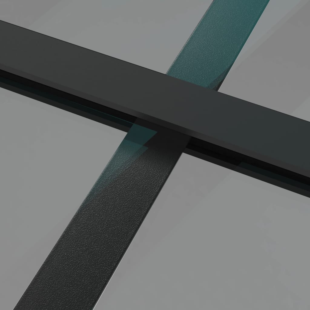 Innentür 102,5x201,5 cm Schwarz ESG-Glas und Aluminium