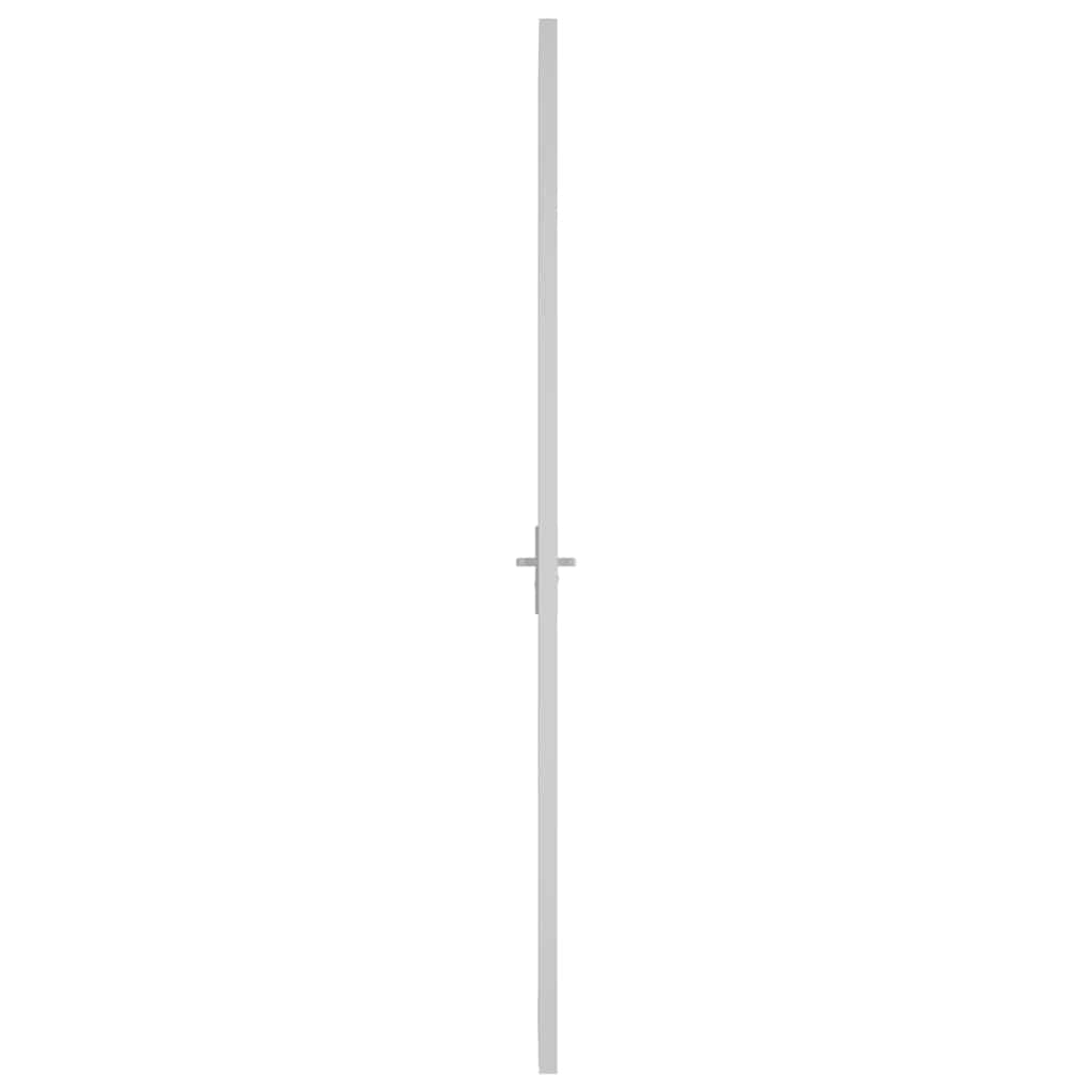 Innentür 83x201,5 cm Weiß ESG-Glas und Aluminium