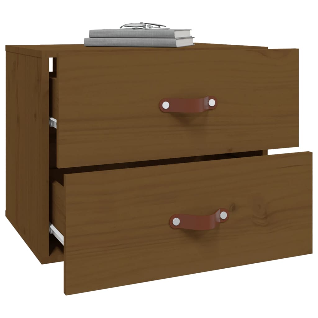Wall Bedside Table Honey Brown 50x36x40 cm
