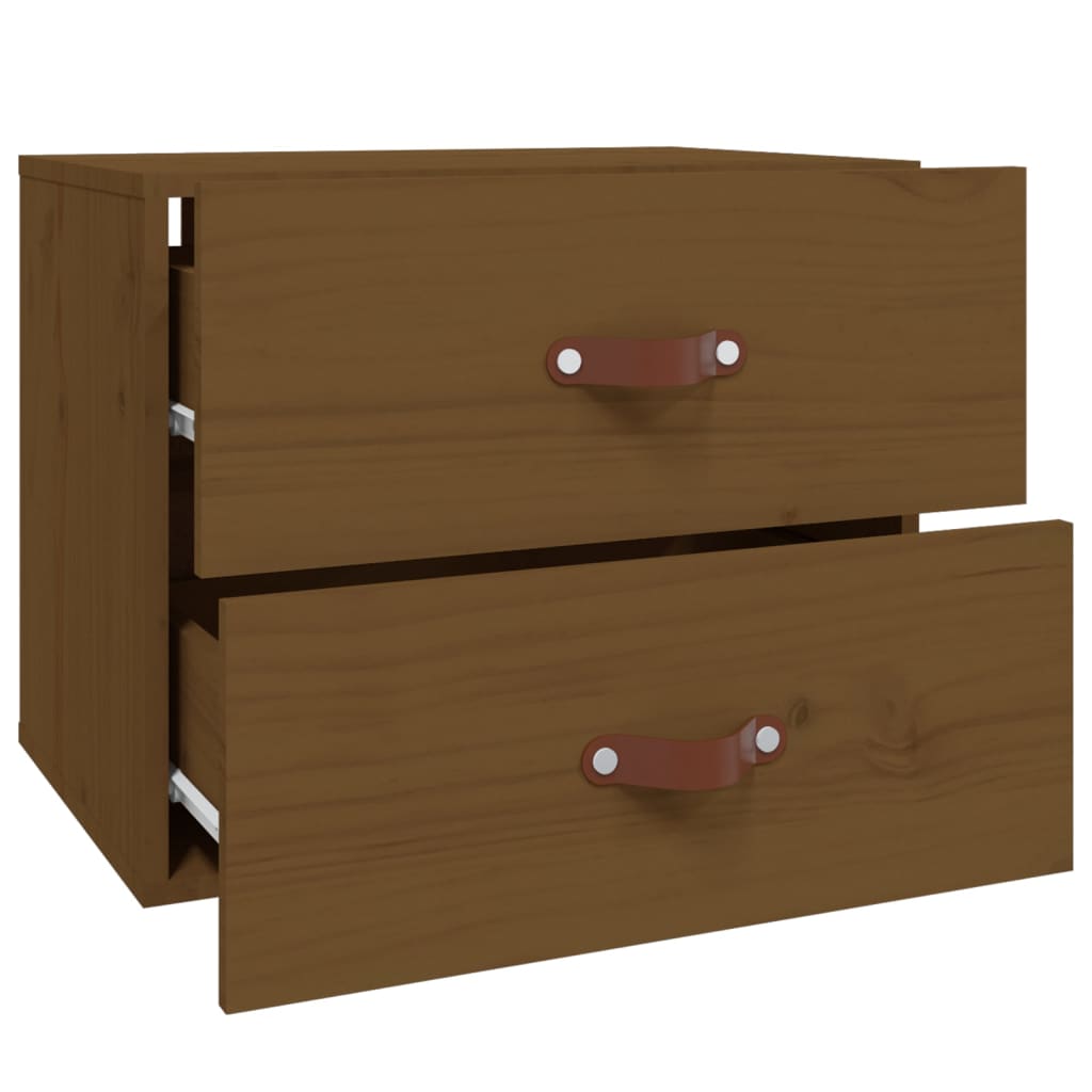 Wall Bedside Table Honey Brown 50x36x40 cm