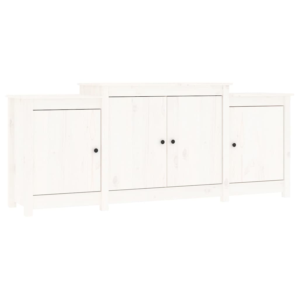 Sideboard Weiß 164x37x68 cm Massivholz Kiefer