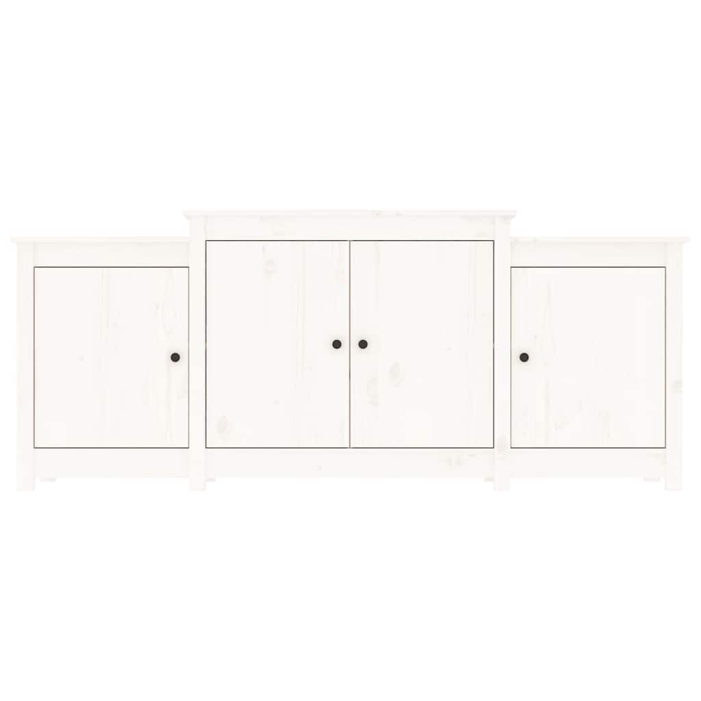 Sideboard Weiß 164x37x68 cm Massivholz Kiefer
