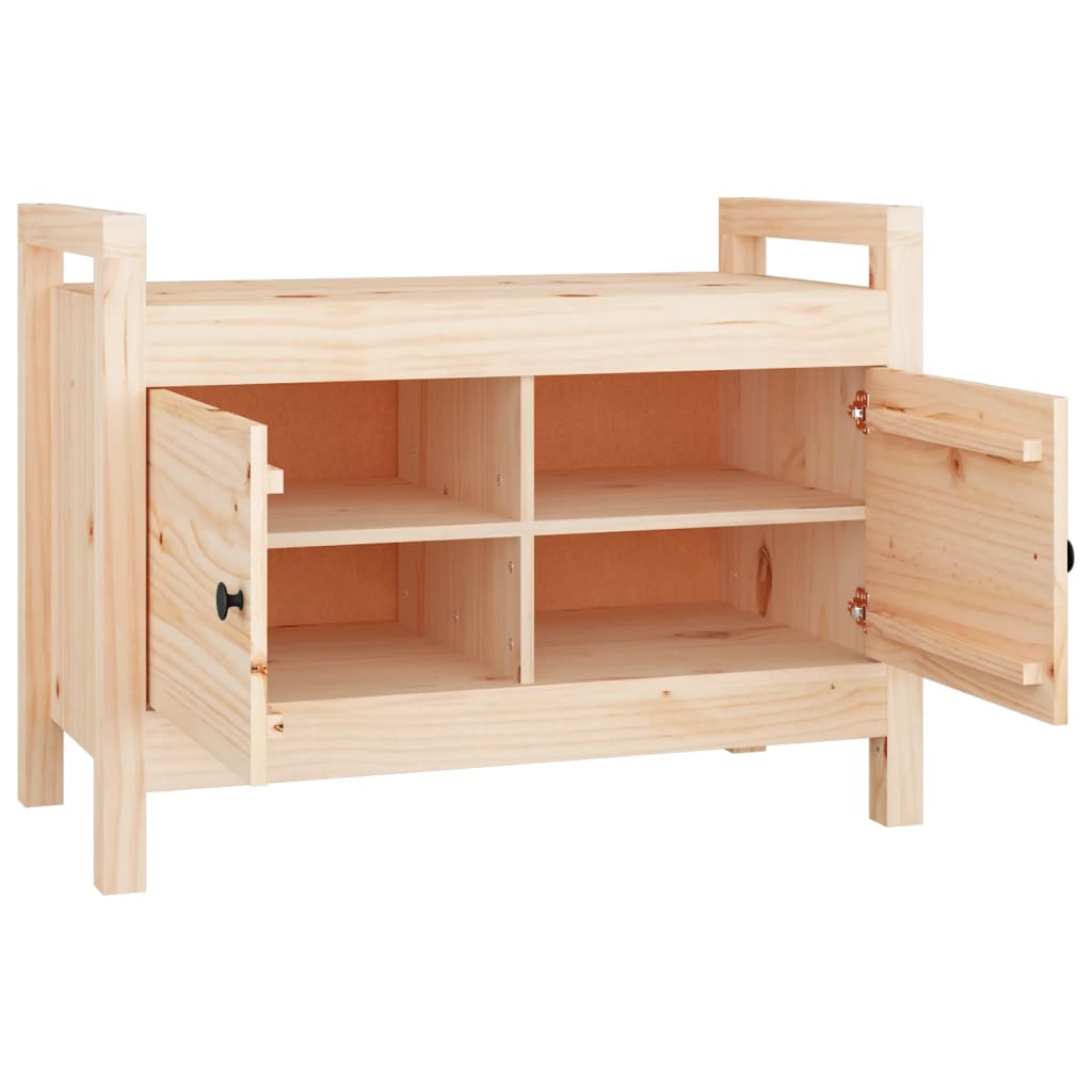 Hallway bench 80x40x60 cm solid pine wood