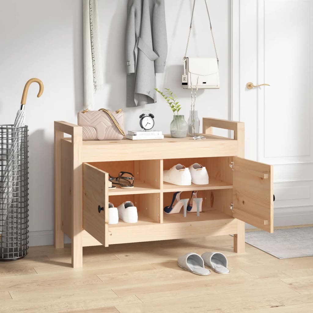 Hallway bench 80x40x60 cm solid pine wood