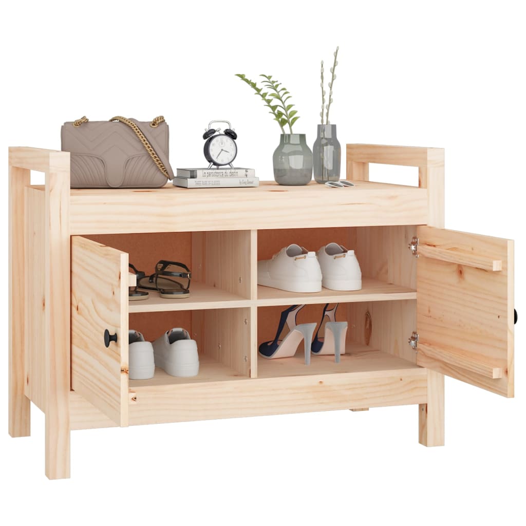 Hallway bench 80x40x60 cm solid pine wood