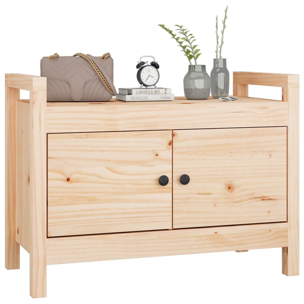 Hallway bench 80x40x60 cm solid pine wood