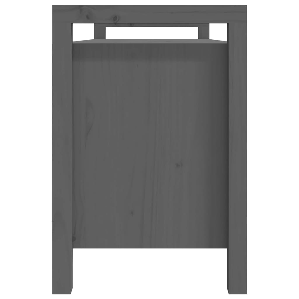 Hallway Bench Grey 110x40x60 cm Solid Pine Wood