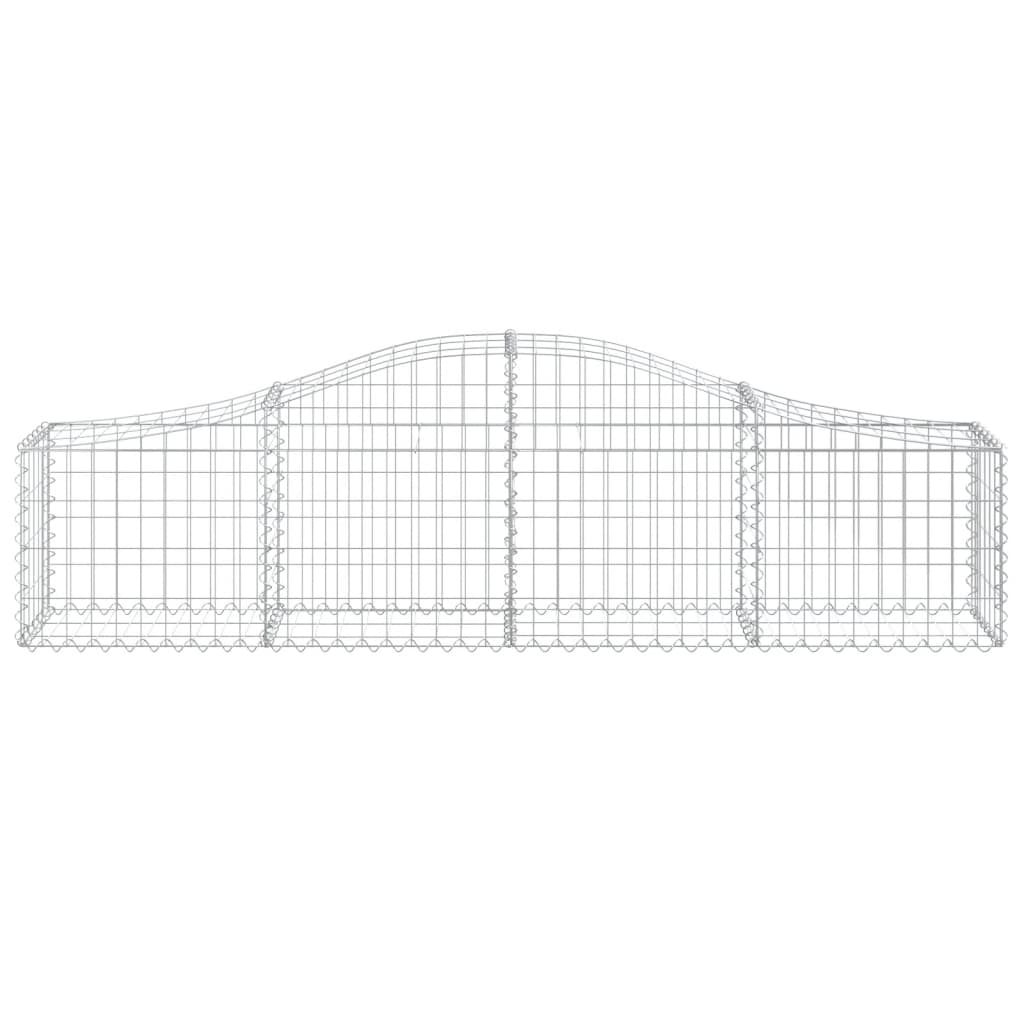 Gabionen mit Hochbogen 20 Stk. 200x30x40/60 cm Verzinktes Eisen