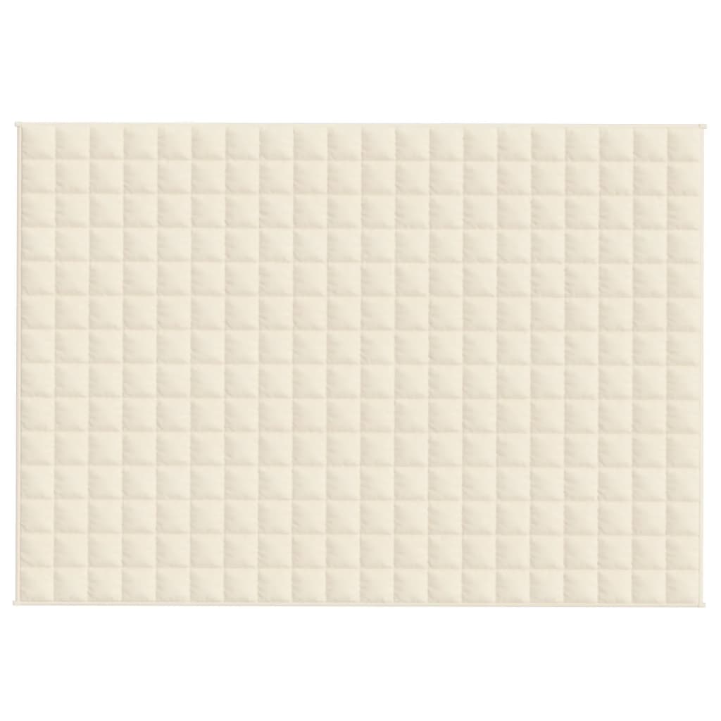 Gewichtsdecke Hellcreme 138x200 cm 10 kg Stoff