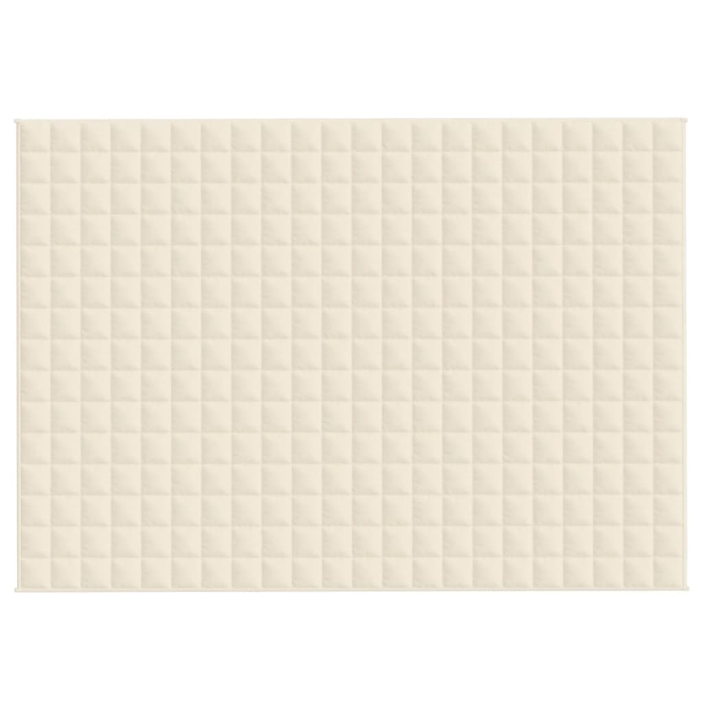 Gewichtsdecke Hellcreme 155x220 cm 7 kg Stoff