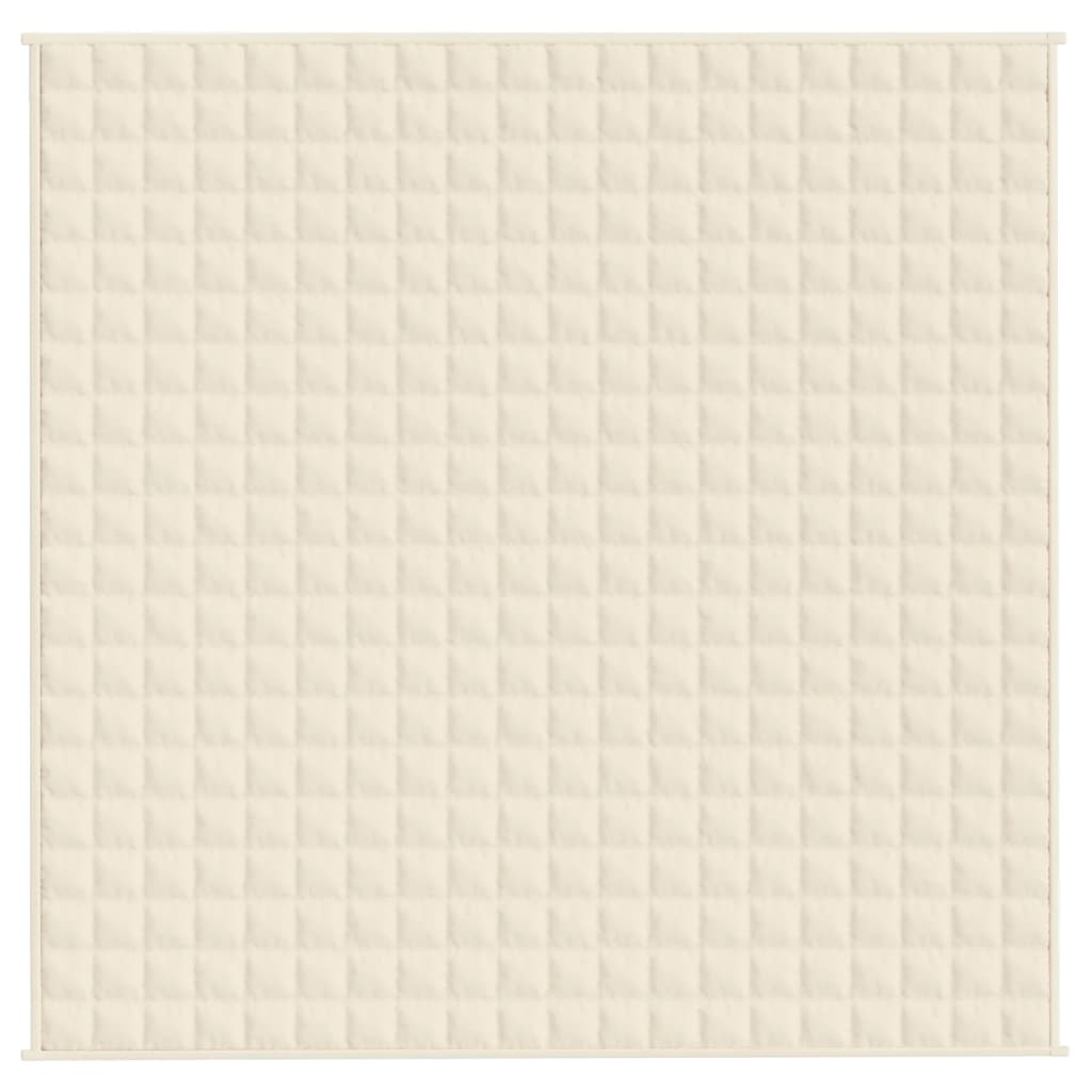 Gewichtsdecke Hellcreme 200x200 cm 13 kg Stoff