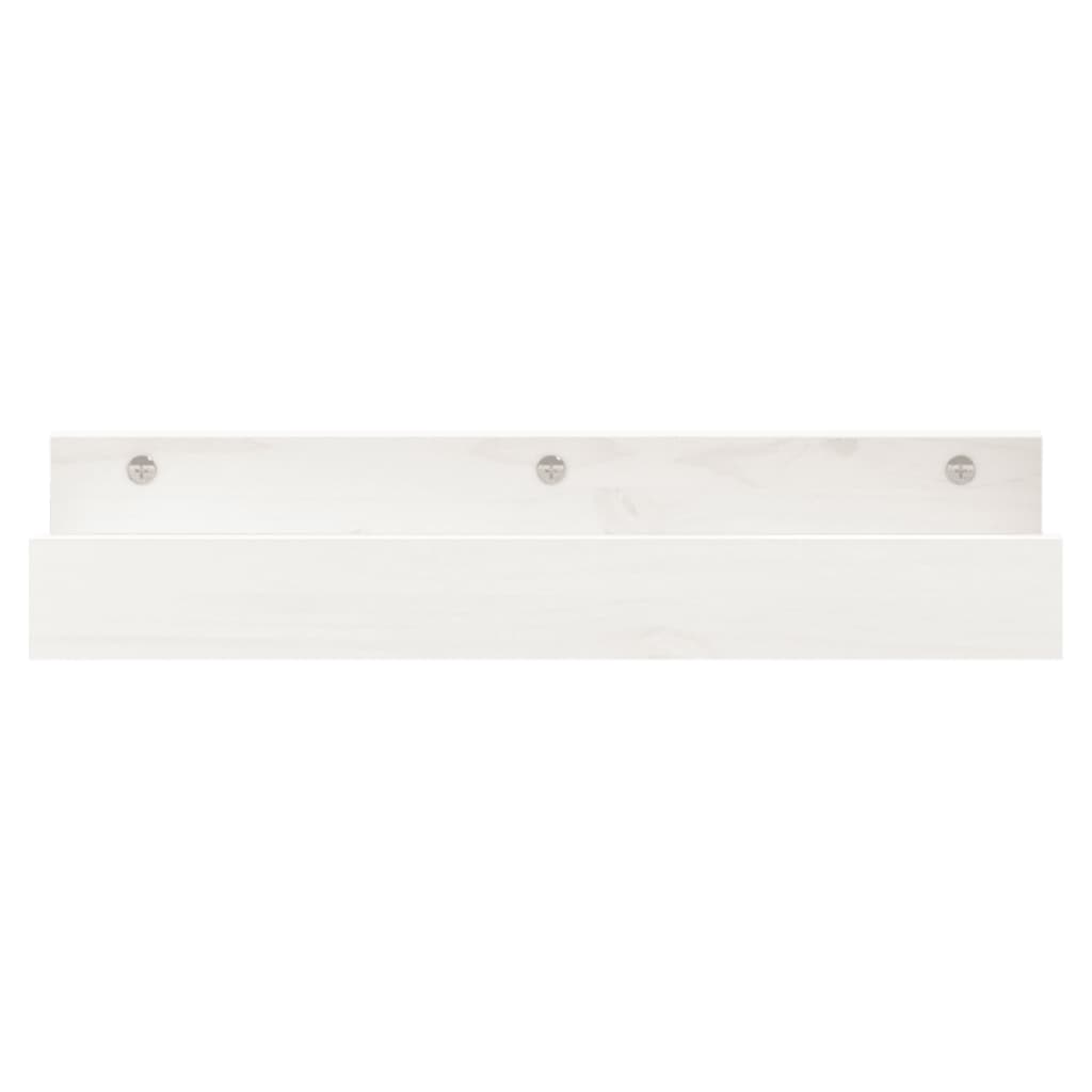 Wandregale 2 Stk. Weiß 50x12x9 cm Massivholz Kiefer