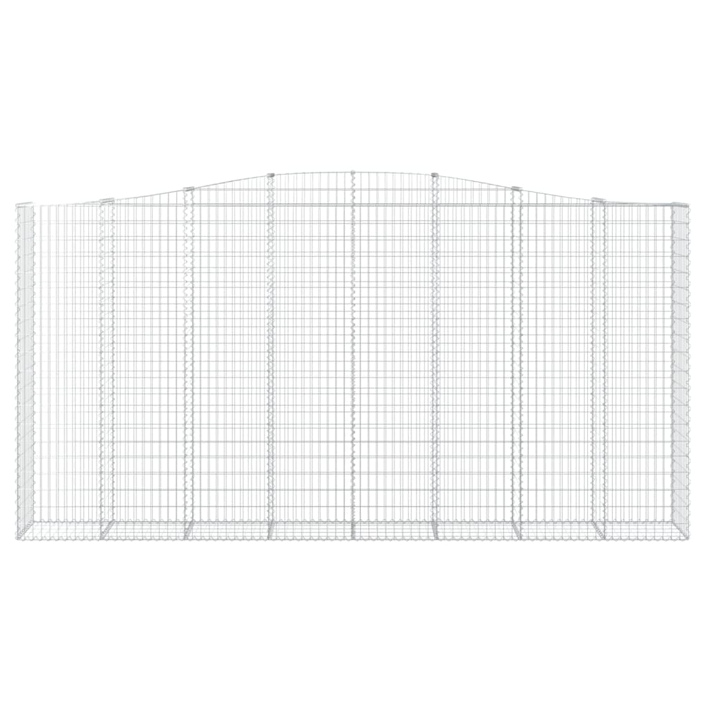 Gabione mit Hochbogen 400x50x200/220 cm Verzinktes Eisen