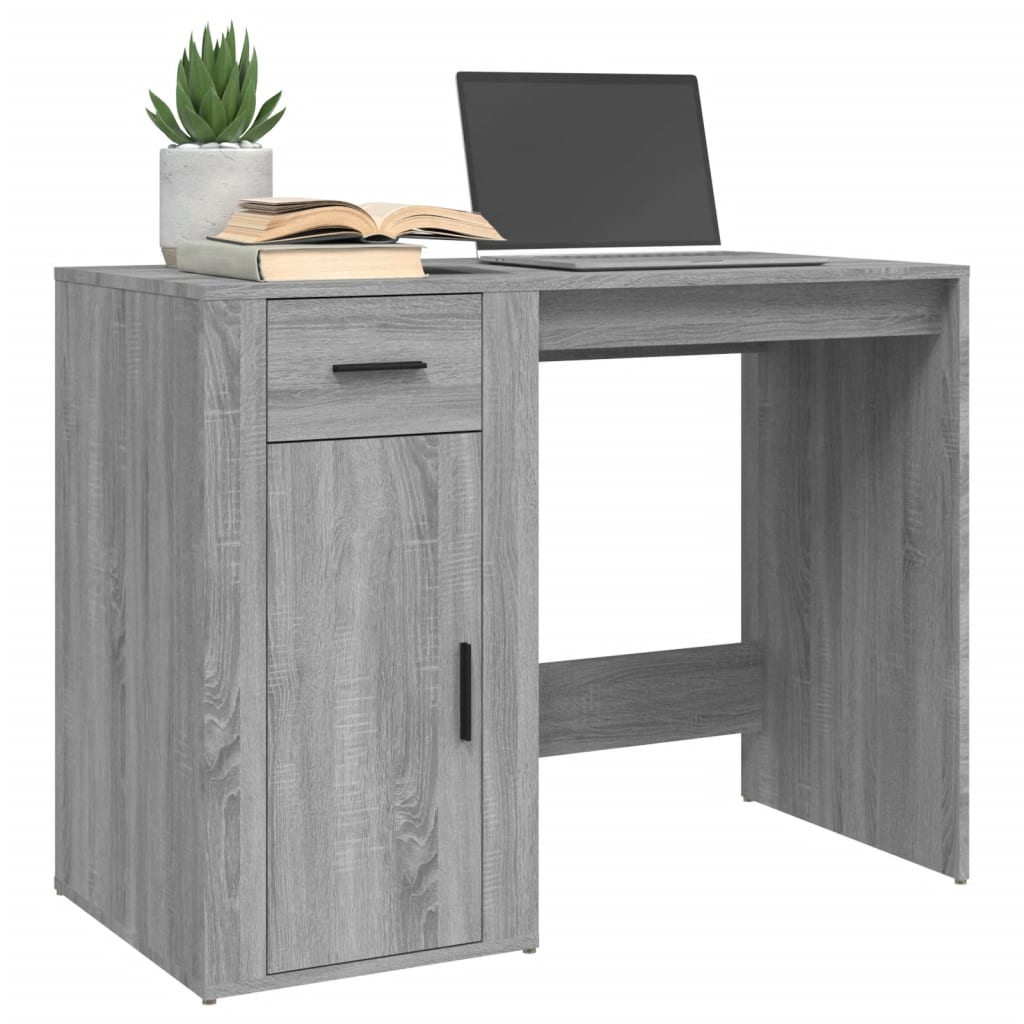 Desk Grey Sonoma 100x49x75 cm Wood Material