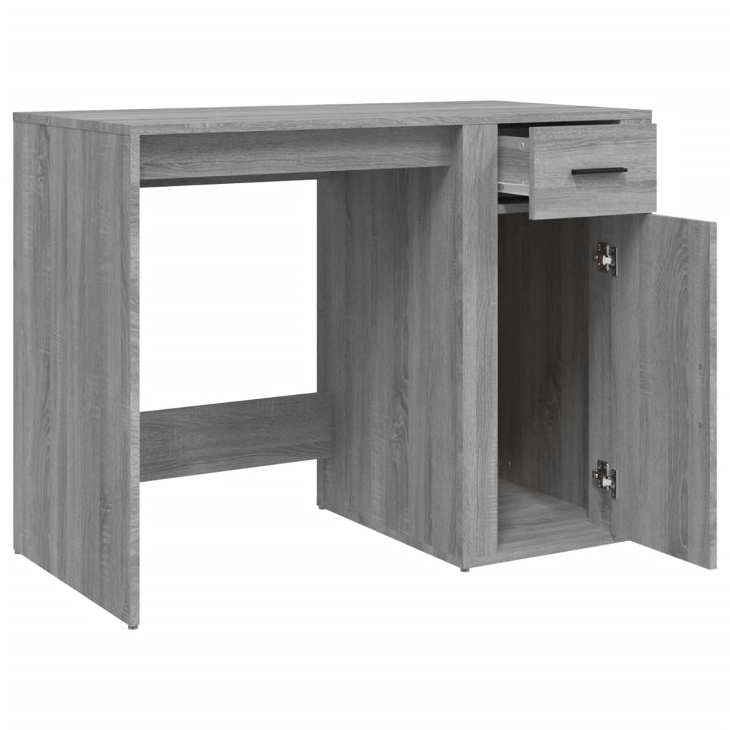 Desk Grey Sonoma 100x49x75 cm Wood Material