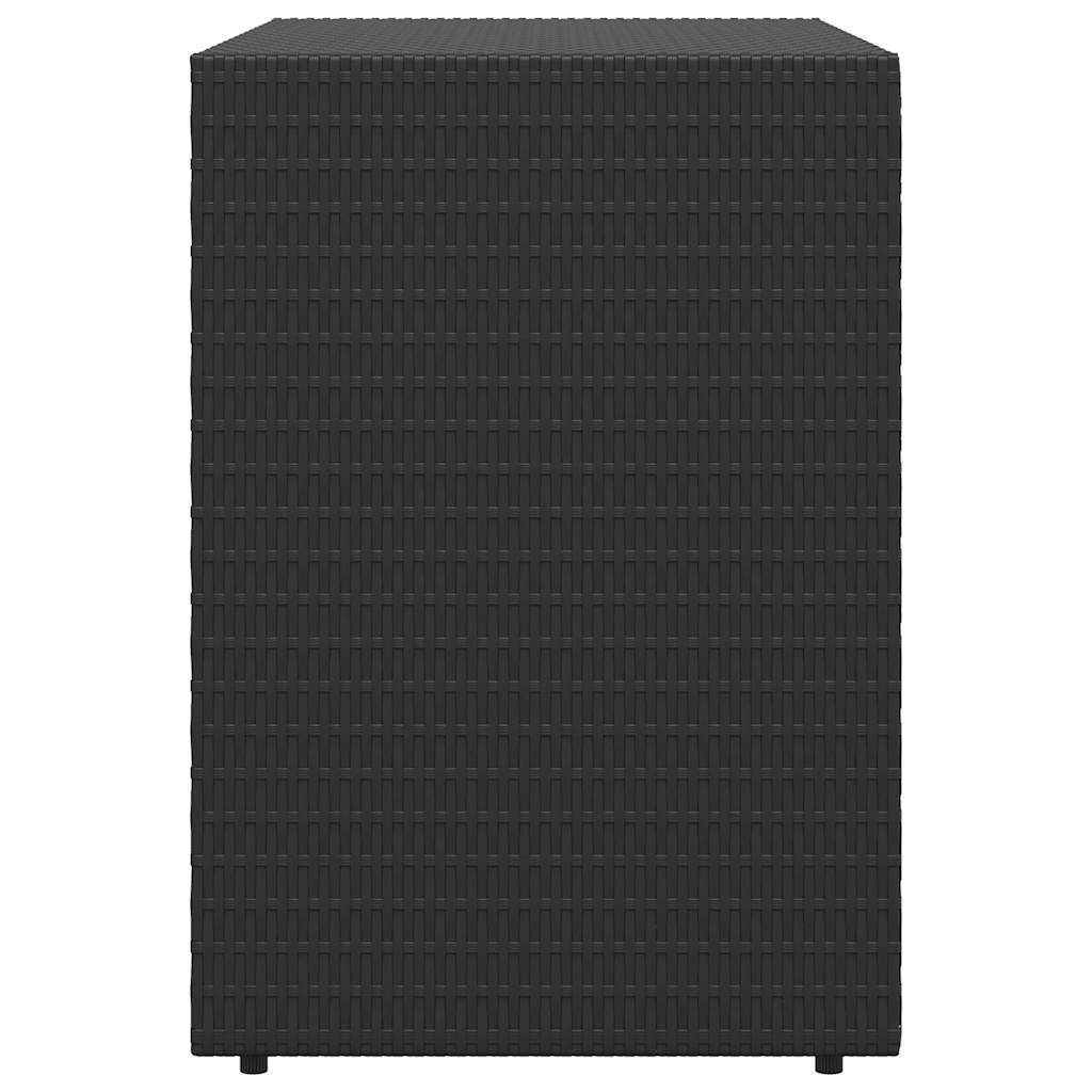 Gartenschrank Schwarz 100x55,5x80 cm Poly Rattan