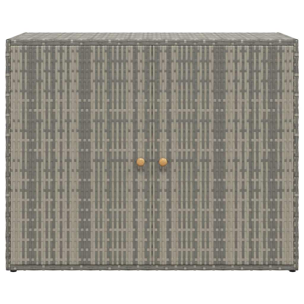Gartenschrank Grau 100x55,5x80 cm Poly Rattan