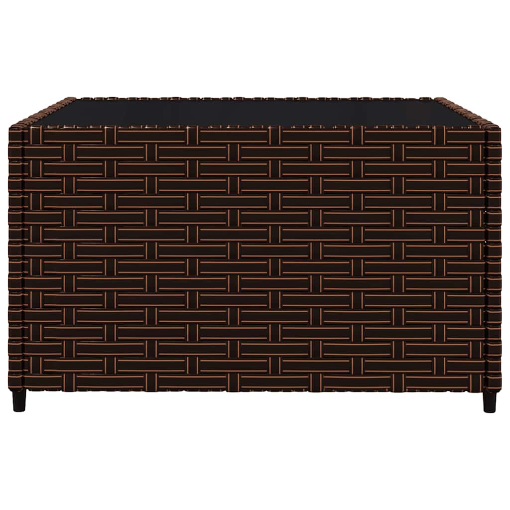 3-tlg. Garten-Lounge-Set mit Kissen Braun Poly Rattan