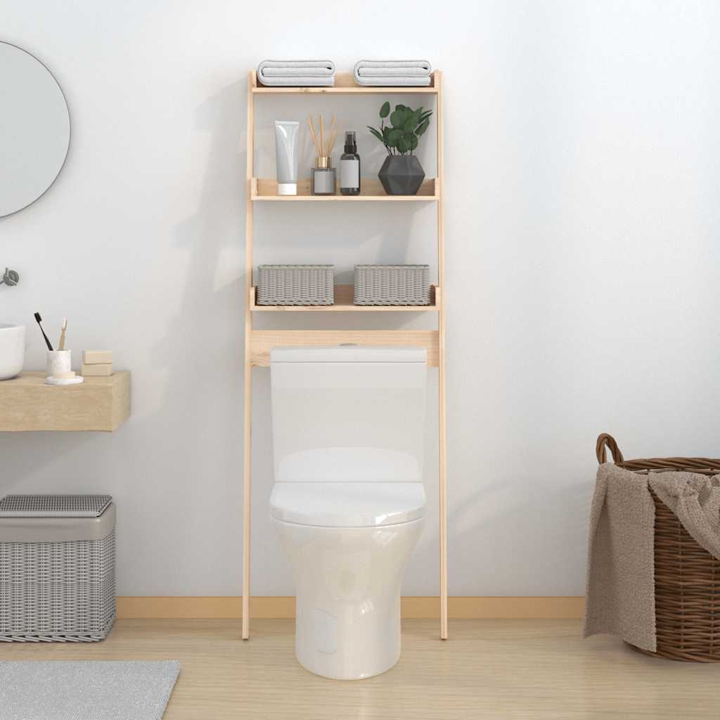 Toilettenregal 63,5x32x179 cm Massivholz Kiefer