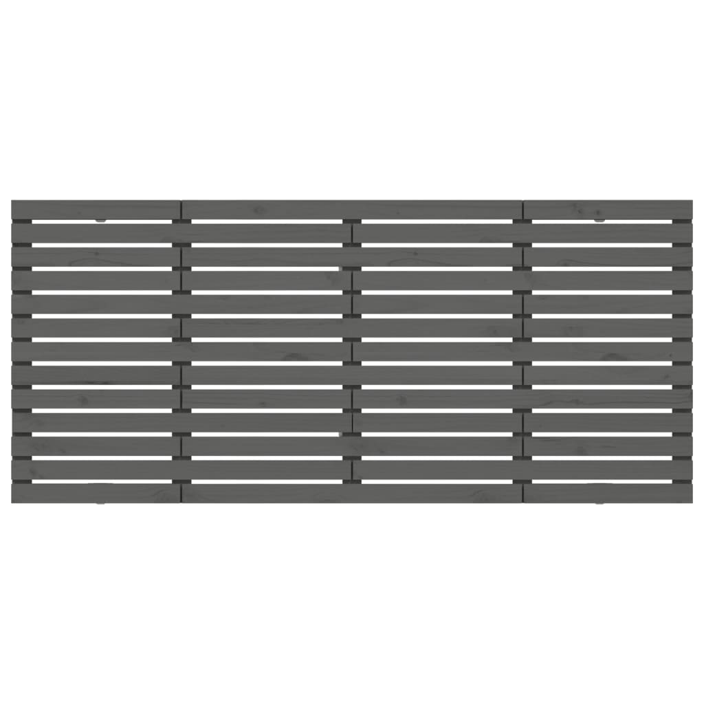 Wall Headboard Grey 206x3x91.5 cm Solid Pine