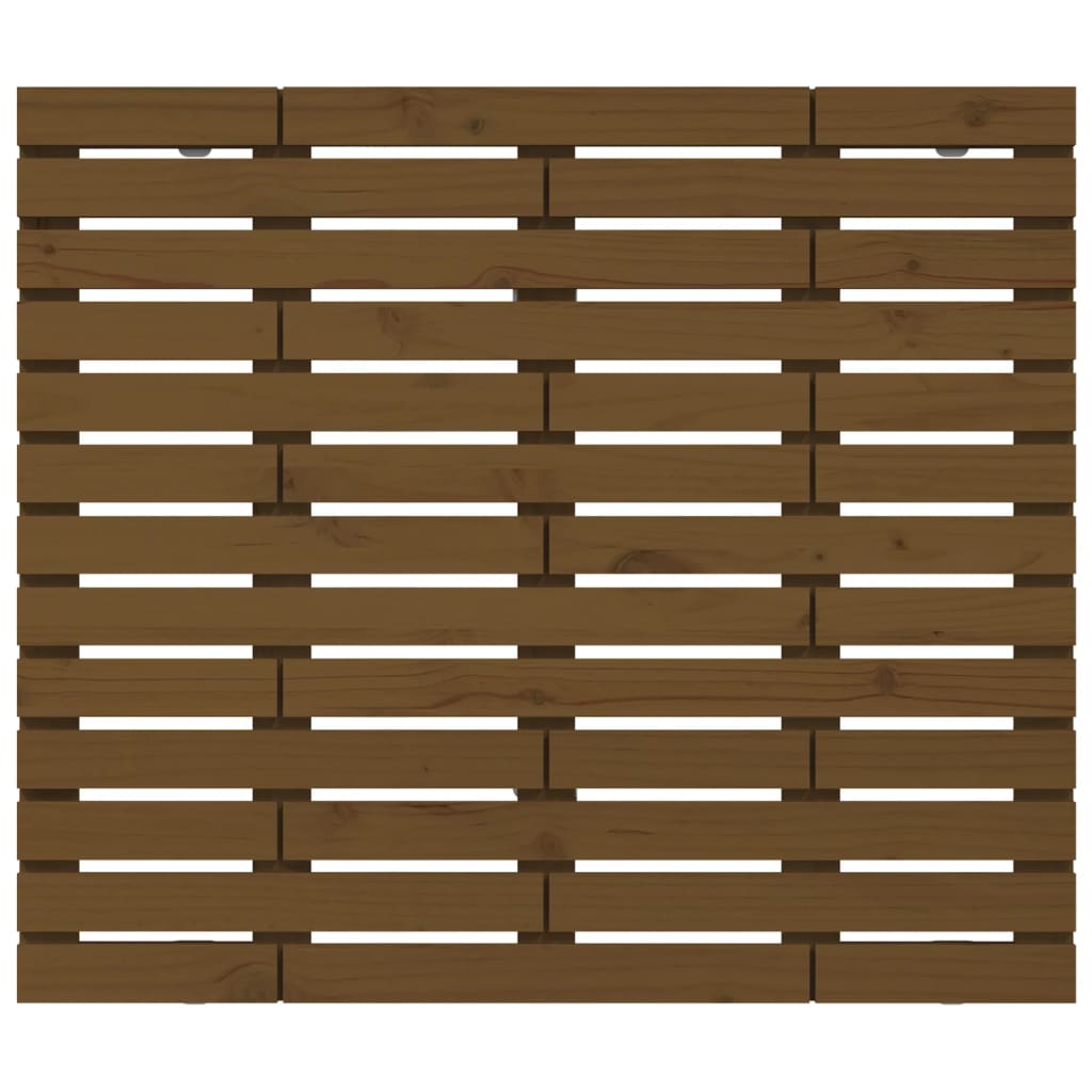 Wall headboard honey brown 126x3x91.5 cm solid pine