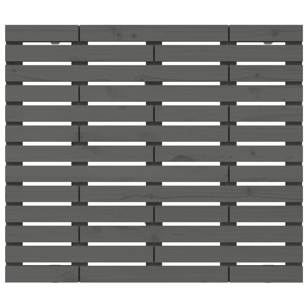 Wall Headboard Grey 146x3x91.5 cm Solid Pine