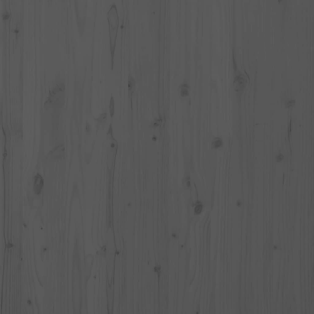 Wall Headboard Grey 146x3x91.5 cm Solid Pine