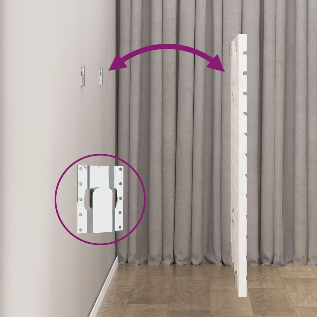 Wand-Kopfteil Weiß 156x3x91,5 cm Massivholz Kiefer