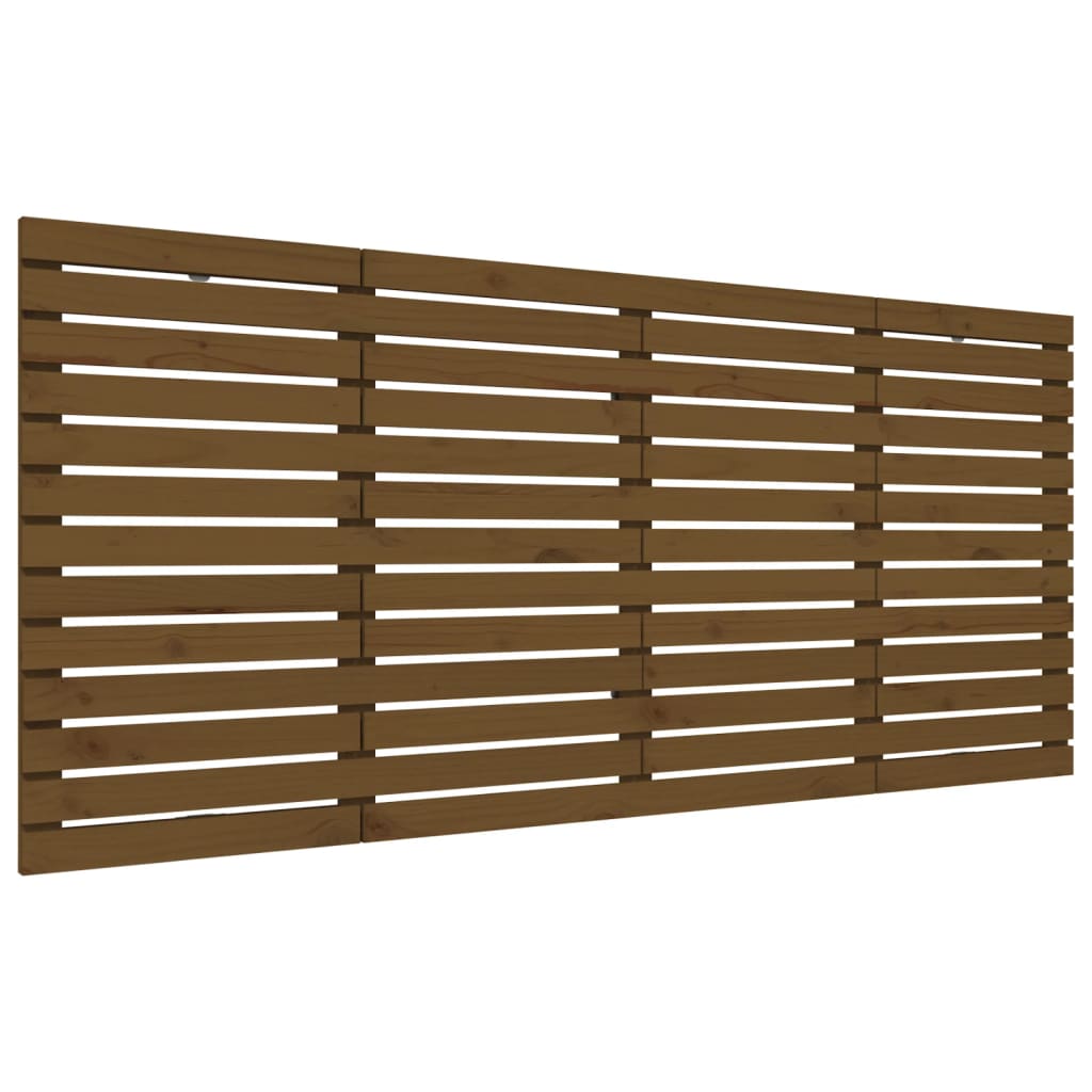 Wand-Kopfteil Honigbraun 156x3x91,5 cm Massivholz Kiefer