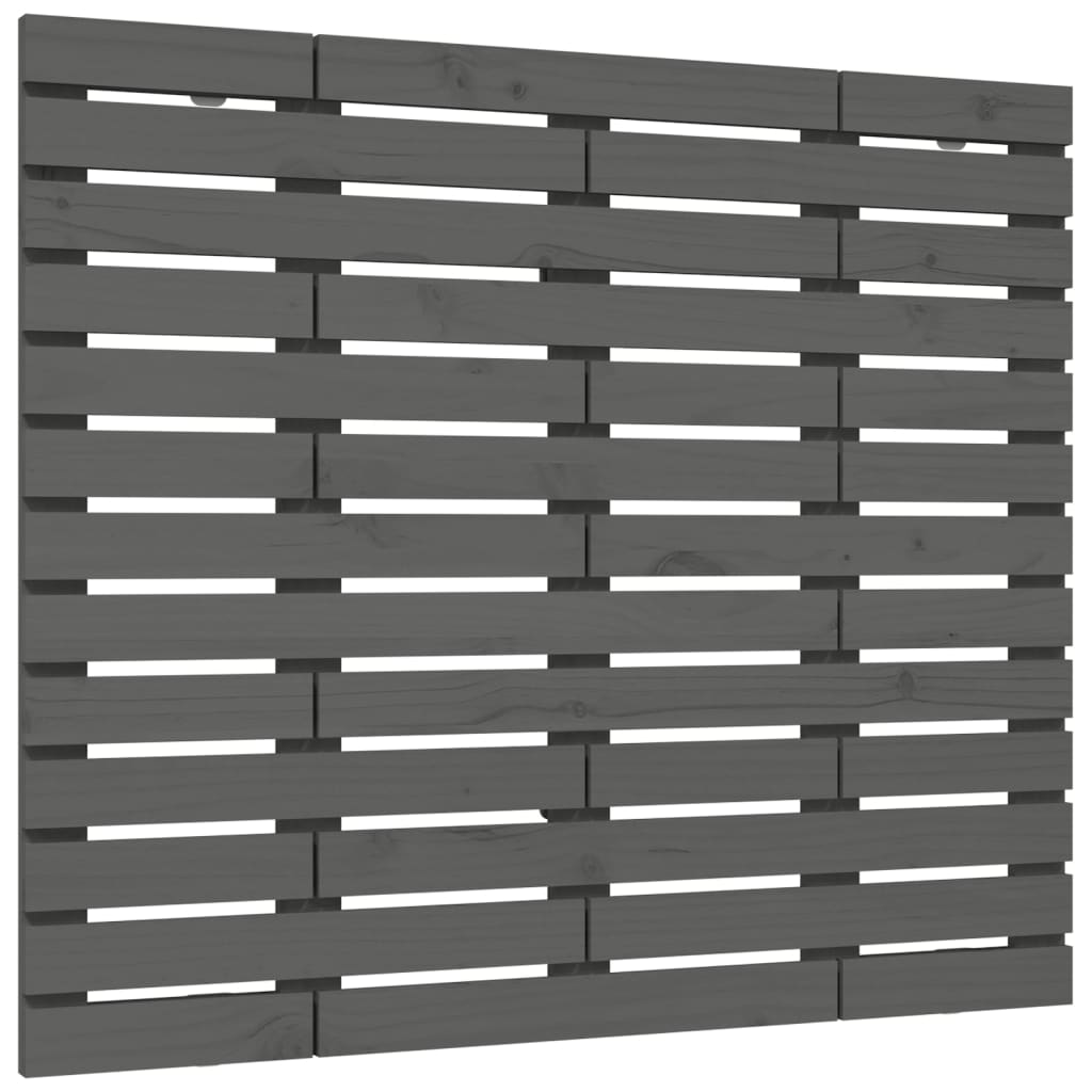 Wand-Kopfteil Grau 81x3x91,5 cm Massivholz Kiefer
