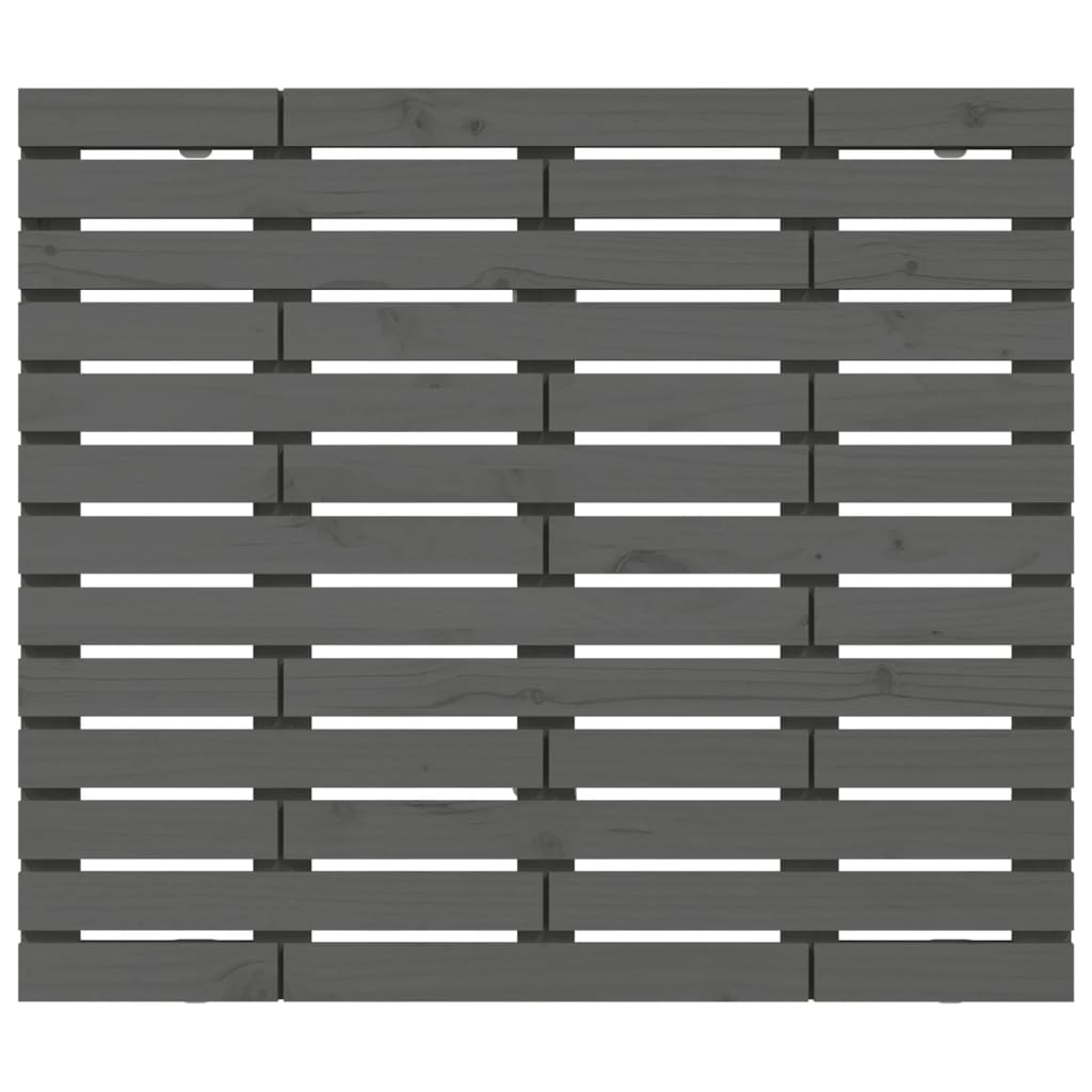 Wand-Kopfteil Grau 81x3x91,5 cm Massivholz Kiefer