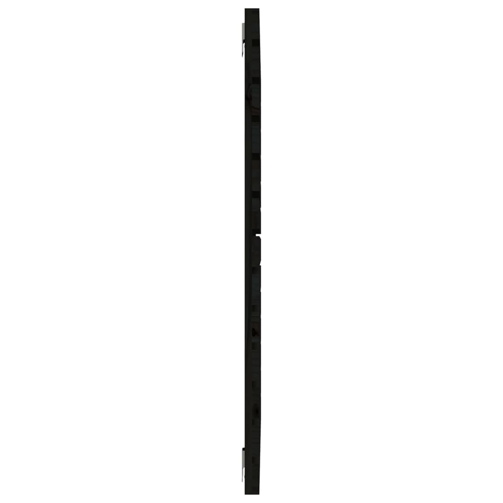 Wand-Kopfteil Schwarz 81x3x91,5 cm Massivholz Kiefer