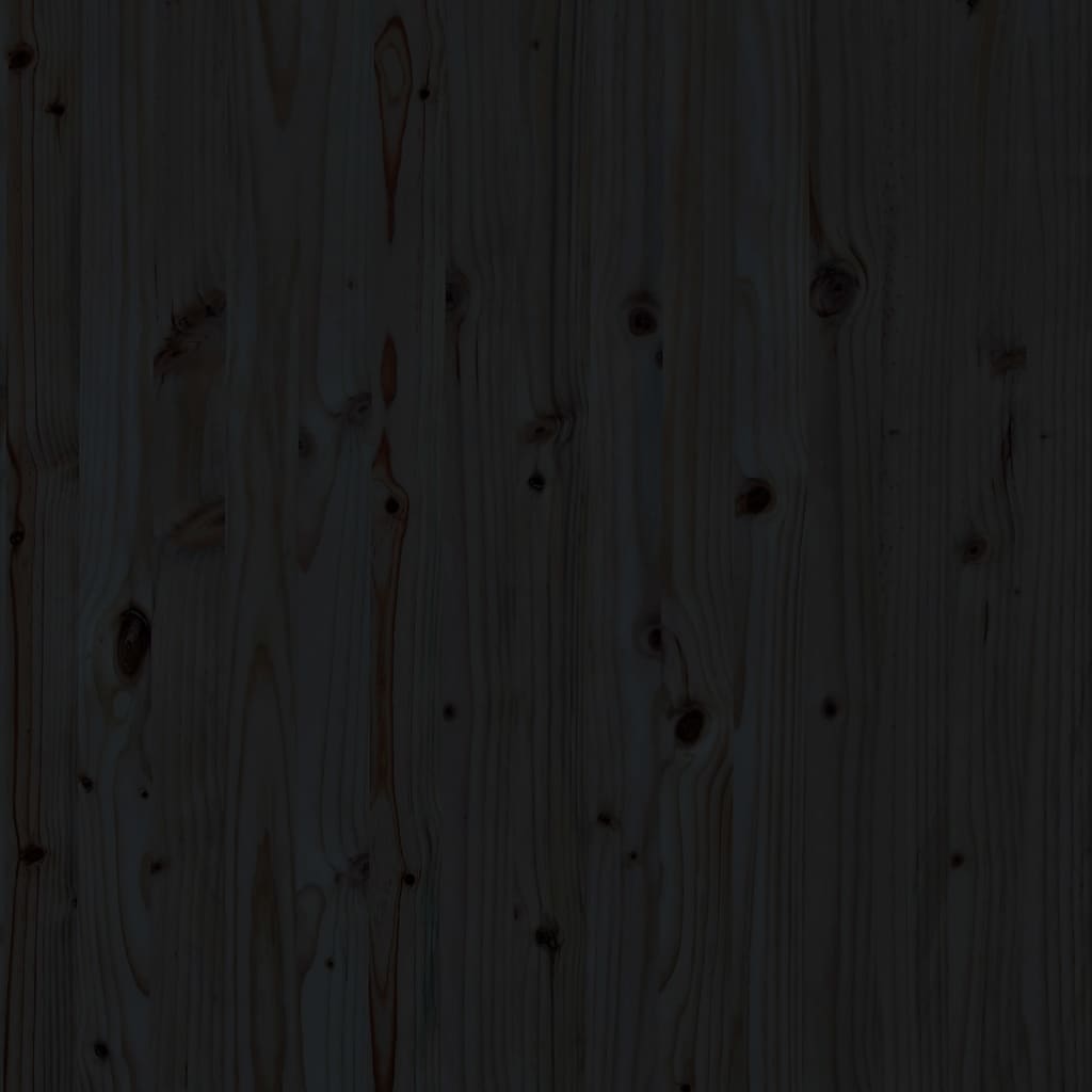 Wand-Kopfteil Schwarz 81x3x91,5 cm Massivholz Kiefer