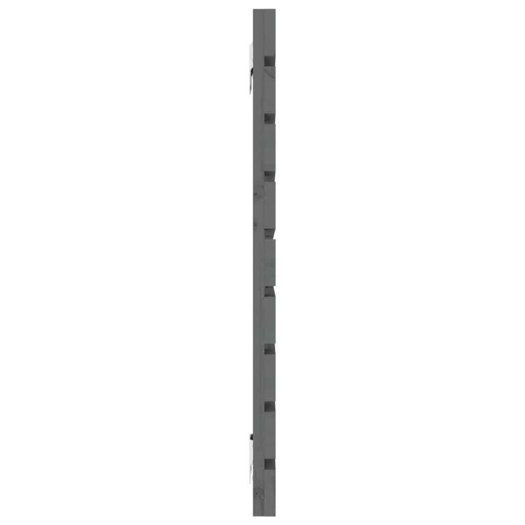 Wand-Kopfteil Grau 126x3x63 cm Massivholz Kiefer